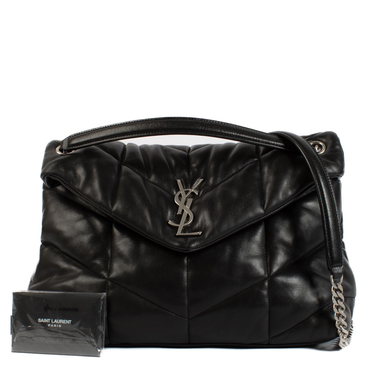 Saint Laurent Black Nappa Leather Medium Puffer Bag