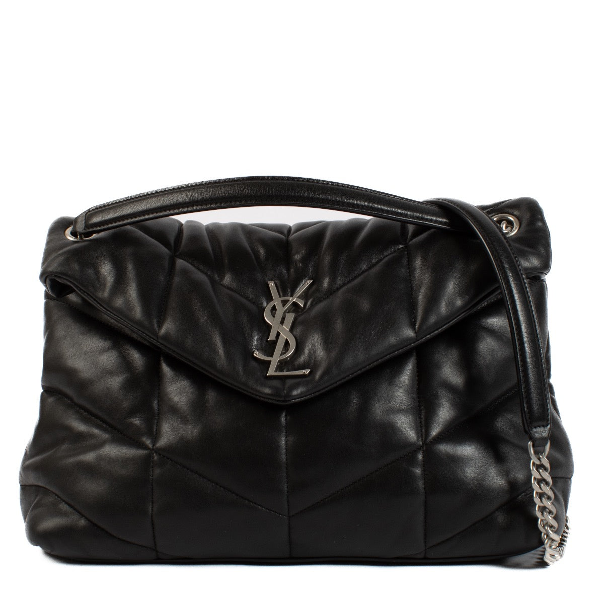 Saint Laurent Black Nappa Leather Medium Puffer Bag
