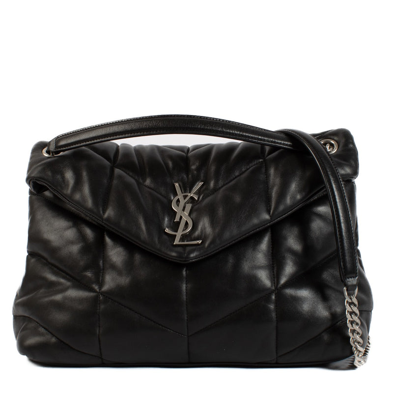 Saint Laurent Black Nappa Leather Medium Puffer Bag