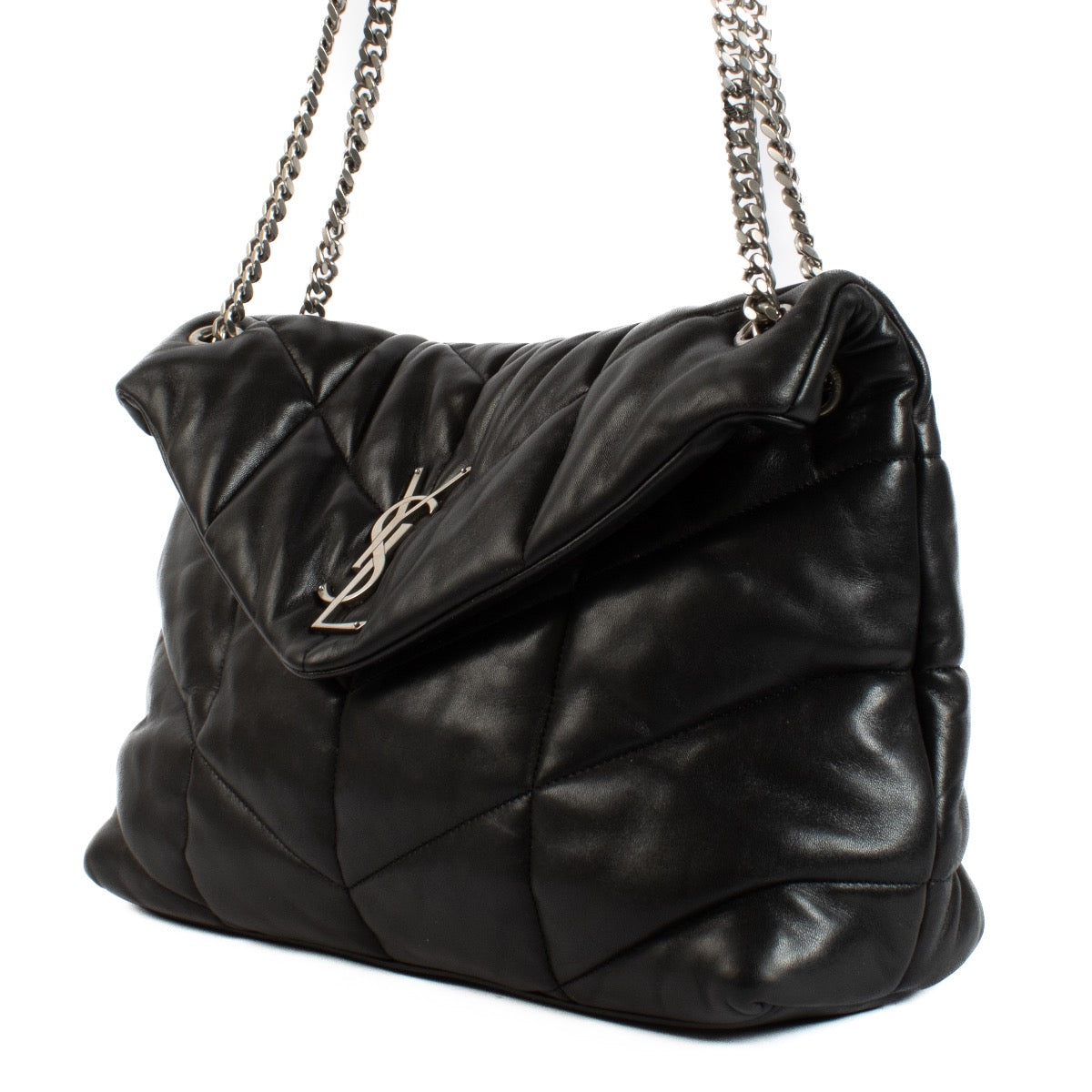 Saint Laurent Black Nappa Leather Medium Puffer Bag