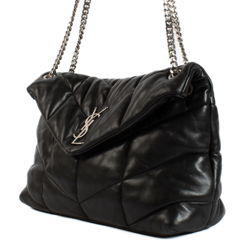 Saint Laurent Black Nappa Leather Medium Puffer Bag
