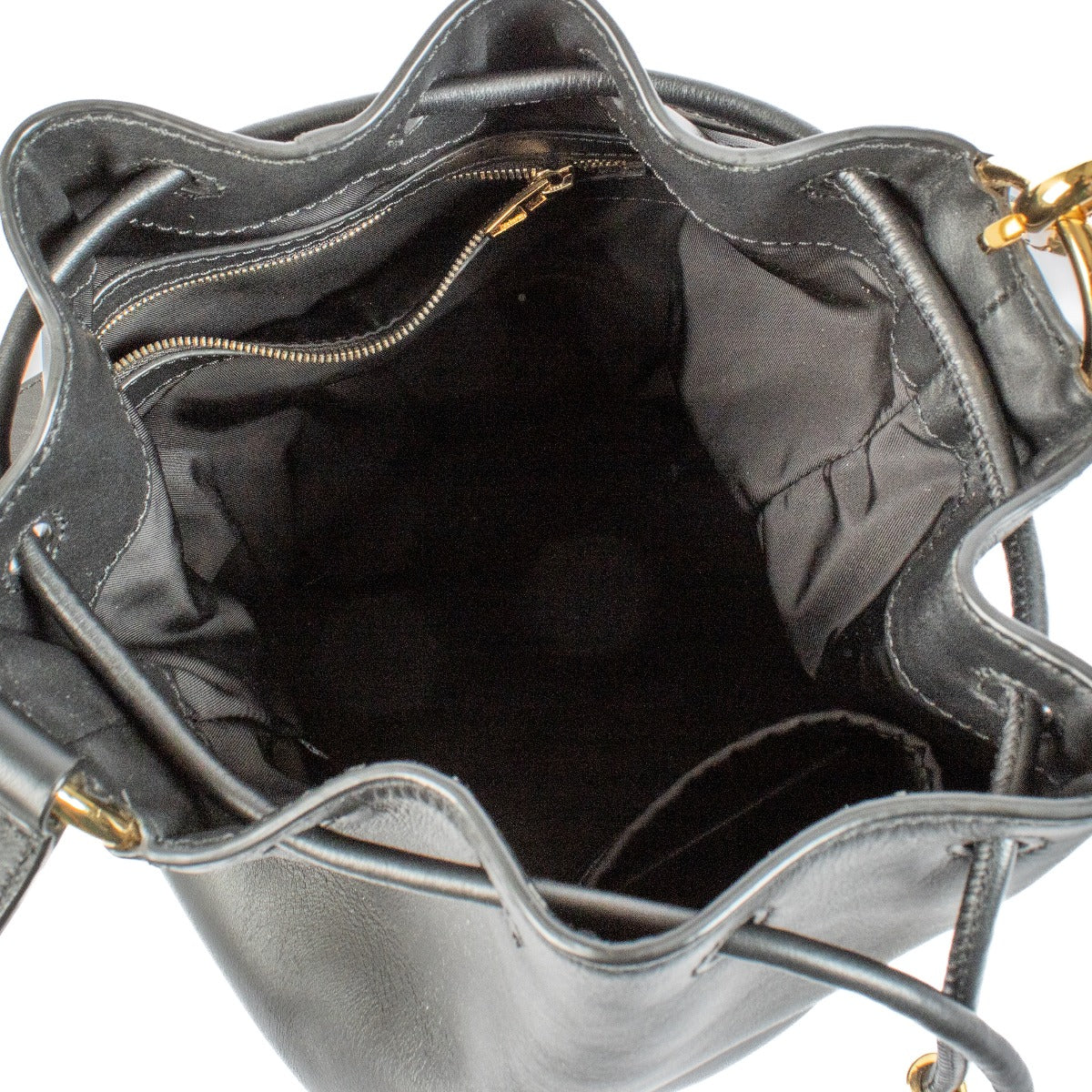 Alexander Wang Black Leather Alpha Bucket Bag