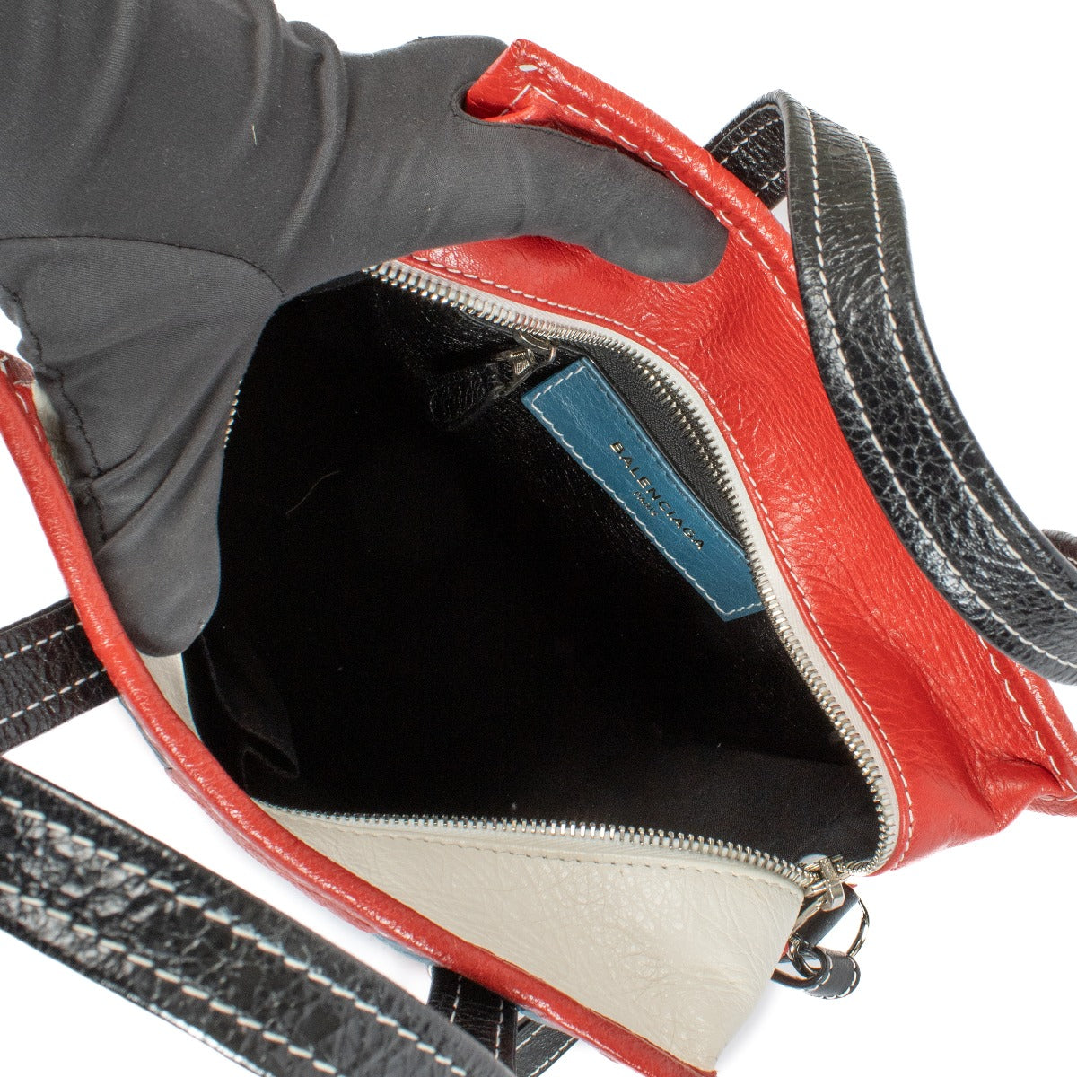 Shop 100% authentic Balenciaga Multicolor Striped Bazar XS Bag at Labellov.com.