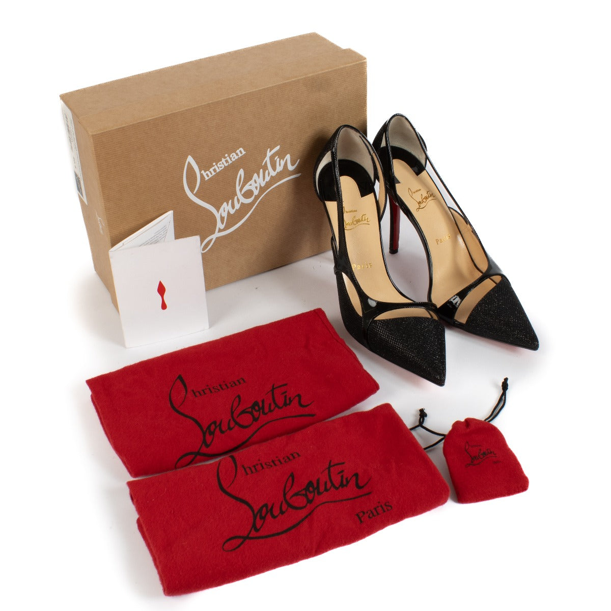 Shop safe online at Labellov in Antwerp, Brussels and Knokke this 100% authentic second hand Christian Louboutin Black Edith 100 Glitter Pumps - Size 40,5