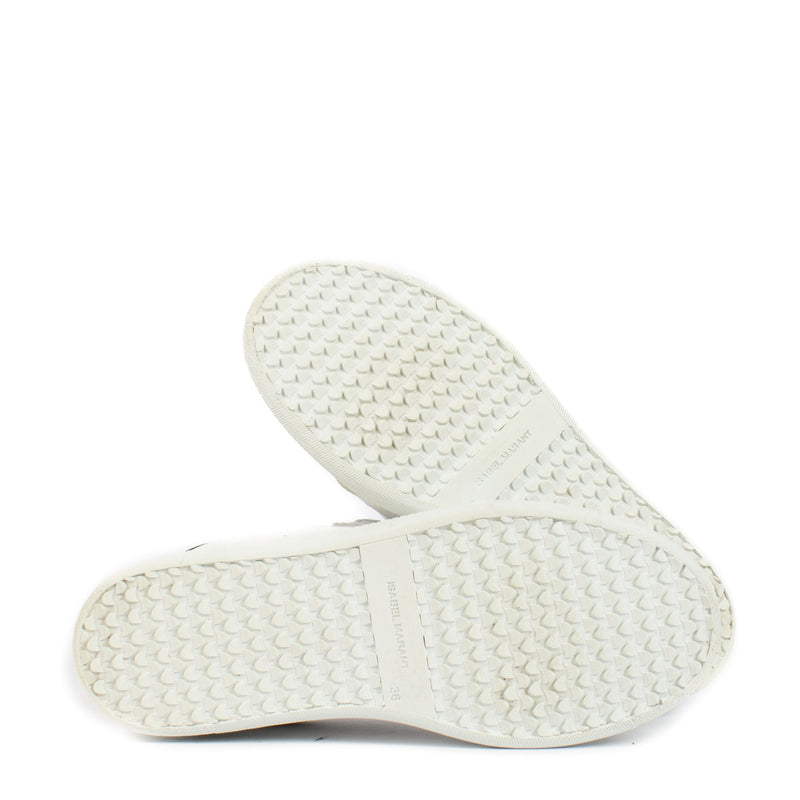Isabel Marant White Beth Studded Low-Top Sneakers - size 36