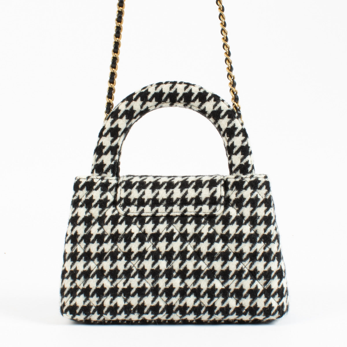 Sac Mini Shopping Chanel Kelly Nano en Laine Pied-de-Poule