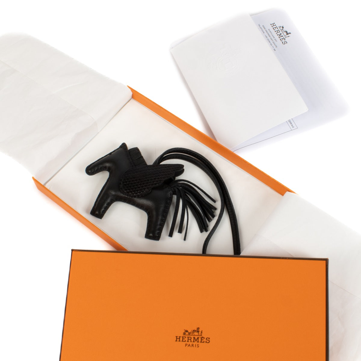 Shop 100% authentic Hermès SO Black Horse Rodeo Lizard Touch Bag Charm PM at Labellov.com.