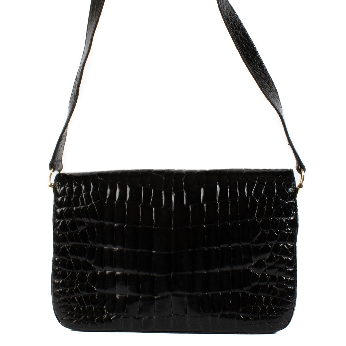 Shop 100% authentic Celine Black Crocodile Bandoulière Shoulder Bag at Labellov.com.