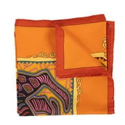 Shop safe online at Labellov in Antwerp, Brussels and Knokke this 100% authentic second hand Hermès Multicolor Légende Kuna Peuple De Panama Silk 90 Scarf