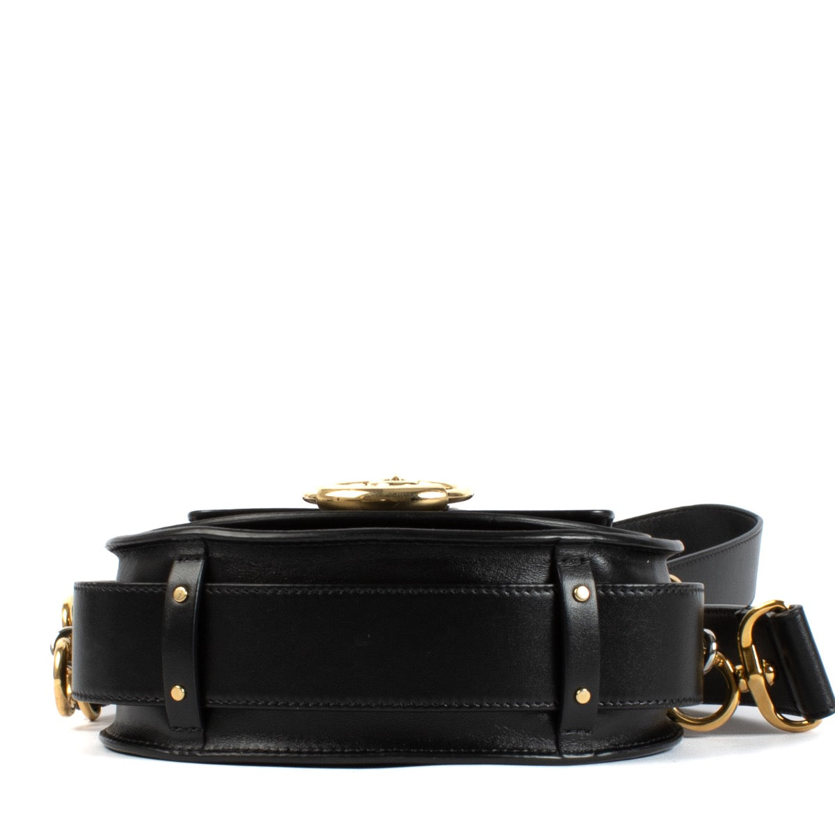 Chloé Black Shiny Leather Small Tess Bag now for sale on Labellov website with designer items in good condition