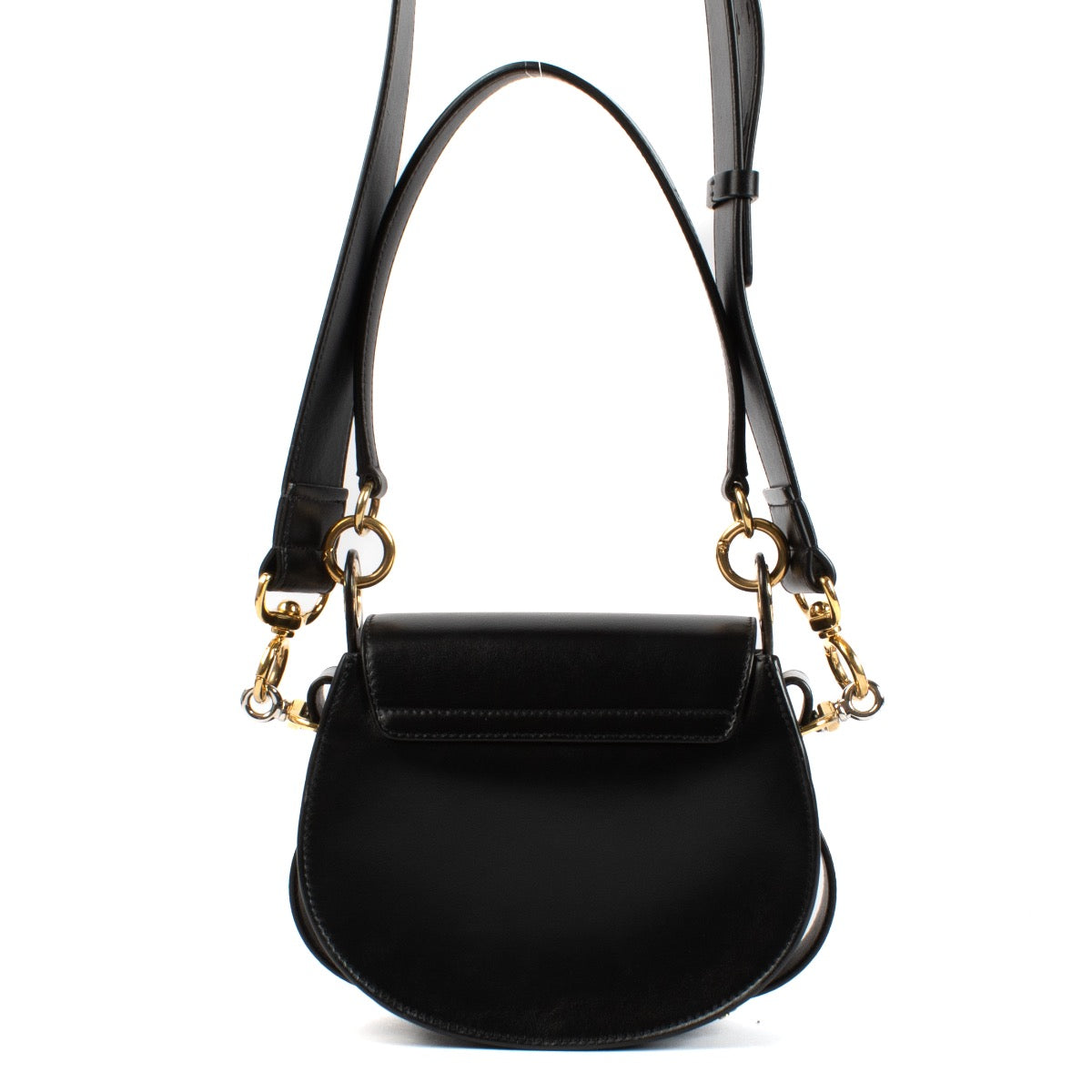 Chloé Black Shiny Leather Small Tess Bag now for sale on Labellov website with designer items in good condition