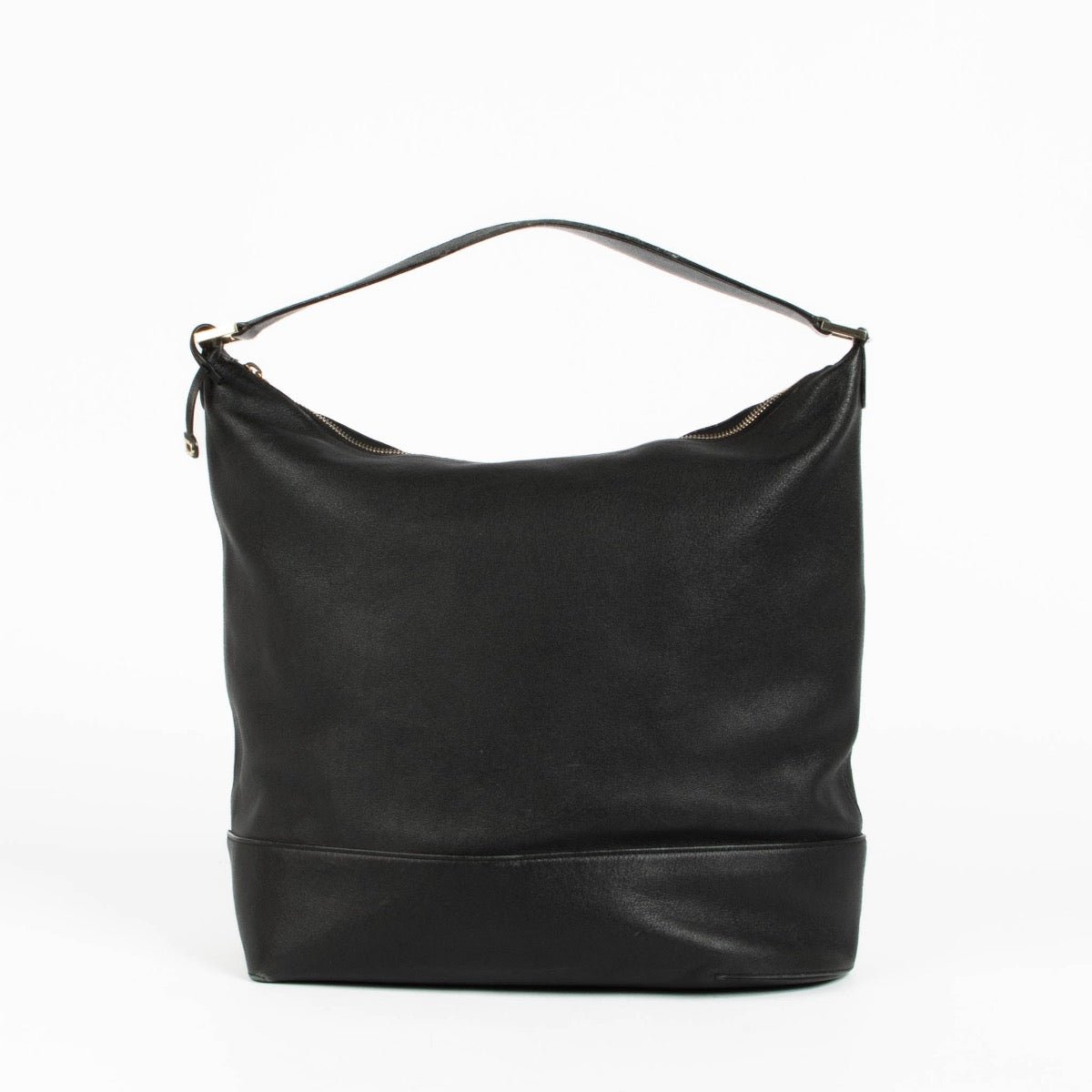 Authentic pre-loved Delvaux Black Leather Every D Hobo Shoulder Bag on Labellov.com