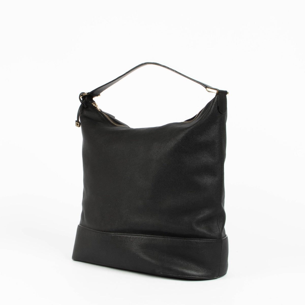 Authentic pre-loved Delvaux Black Leather Every D Hobo Shoulder Bag on Labellov.com