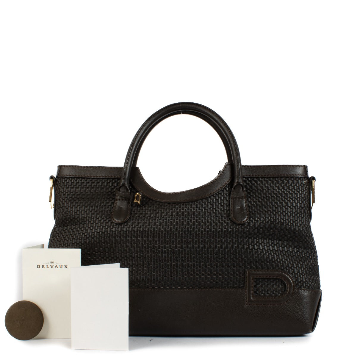 Shop 100% authentic Delvaux Café Toile De Cuir Palais at Labellov.com.