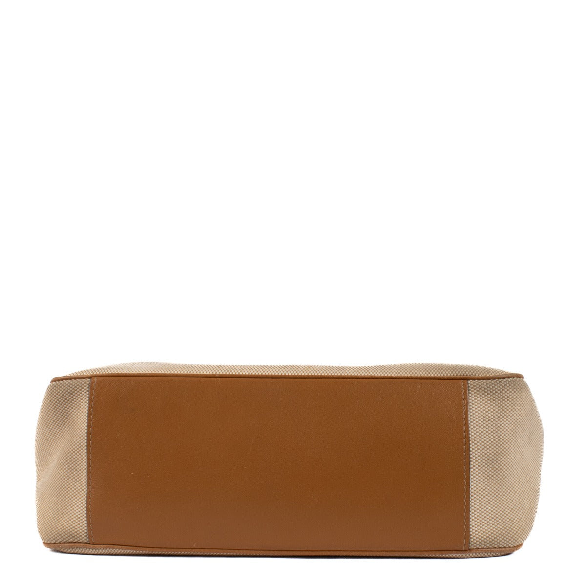 Sac hobo Delvaux Louise en toile et cuir naturel/beige
