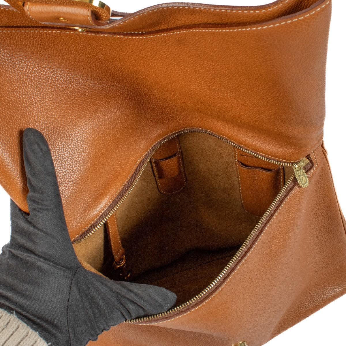 Delvaux Camel Leather Relais Bag