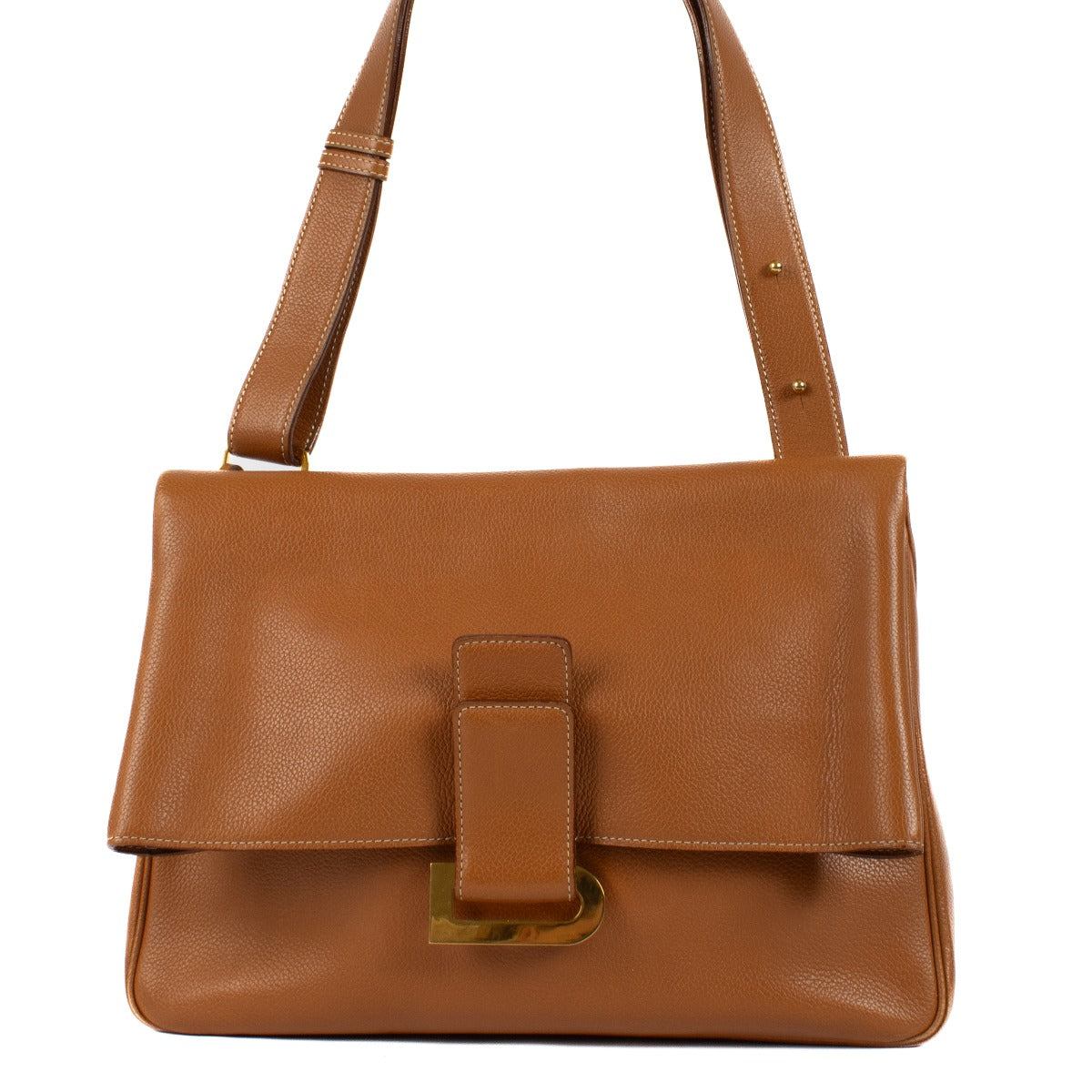 Delvaux Camel Leather Relais Bag
