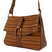 Shop 100% authentic Delvaux Fauve Toile Nuance Givry MM Baudrier Bag at Labellov.com.