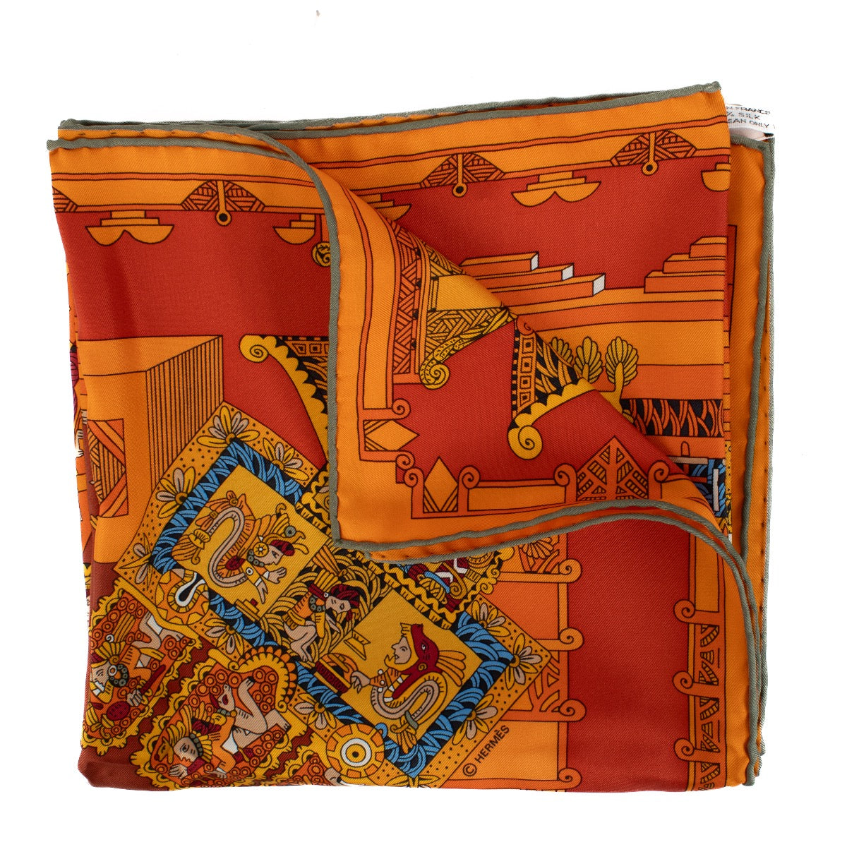Shop saf online at Labellov in Antwerp, brussels and Knokke this 100% authentic second hand Hermès Multicolor Silk Astres Et Soleils Carré 90 Scarf