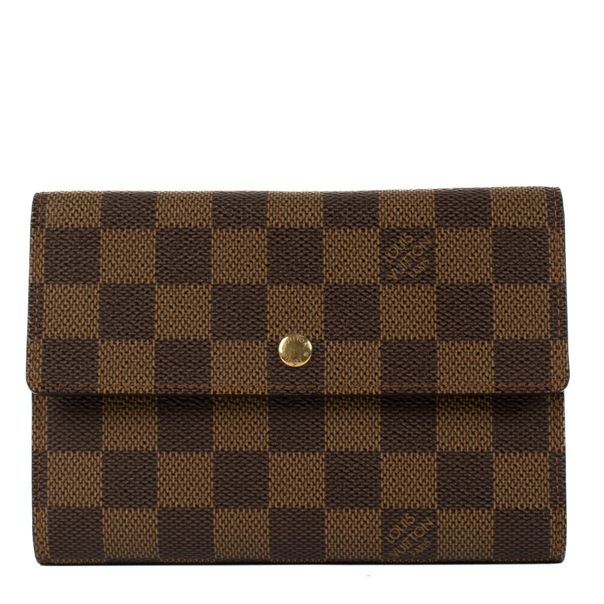 Shop safe online at Labellov in Antwerp, Brussels and Knokke this 100% authentic second hand Louis Vuitton Damier Ebene Porte-Tresor Etui Papiers Wallet