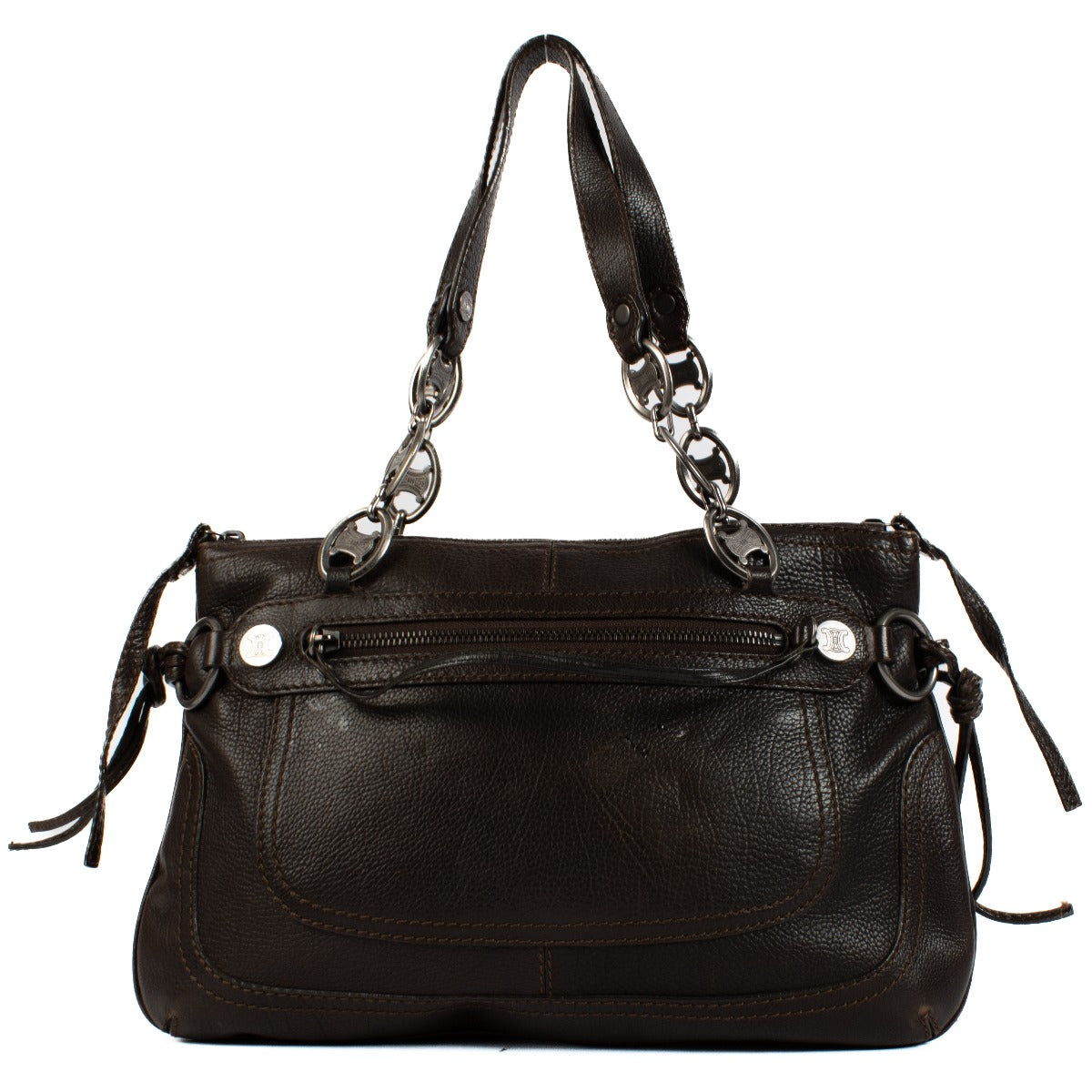 Shop safe online at Labellov in Antwerp, Brussels and Knokke this 100% authentic second hand Celine Brown Leather Shoulder Bag
