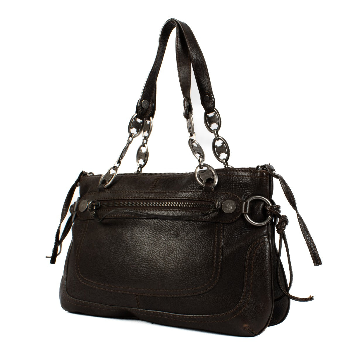 Shop safe online at Labellov in Antwerp, Brussels and Knokke this 100% authentic second hand Celine Brown Leather Shoulder Bag