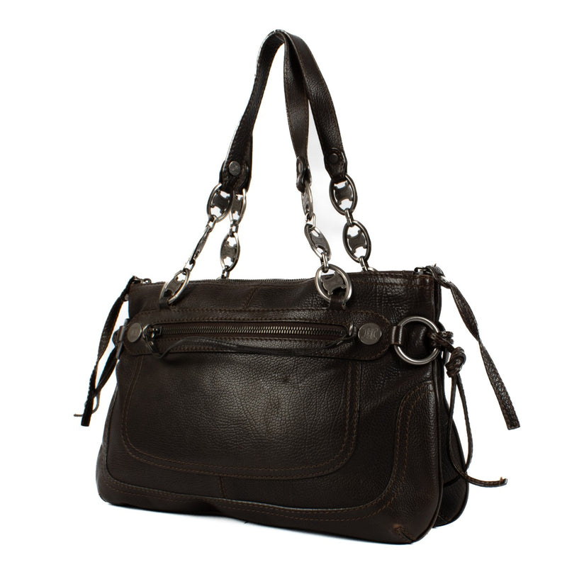 Shop safe online at Labellov in Antwerp, Brussels and Knokke this 100% authentic second hand Celine Brown Leather Shoulder Bag