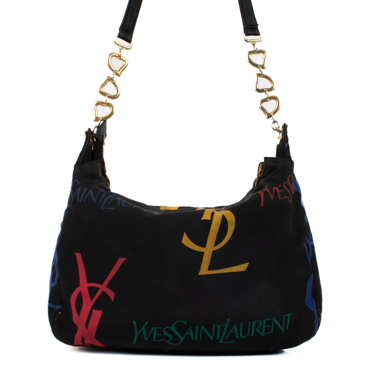 Shop safe online at Labellov in Antwerp, Brussels and Knokke this 100% authentic second hand Saint Laurent Black Toile Shoulder Bag