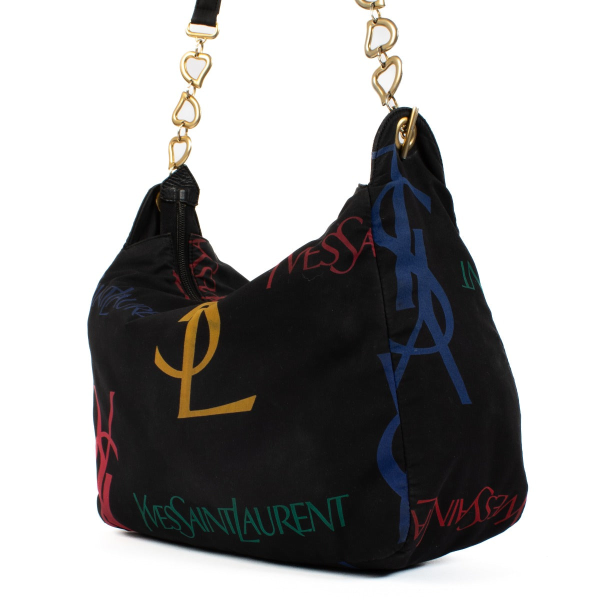 Shop safe online at Labellov in Antwerp, Brussels and Knokke this 100% authentic second hand Saint Laurent Black Toile Shoulder Bag