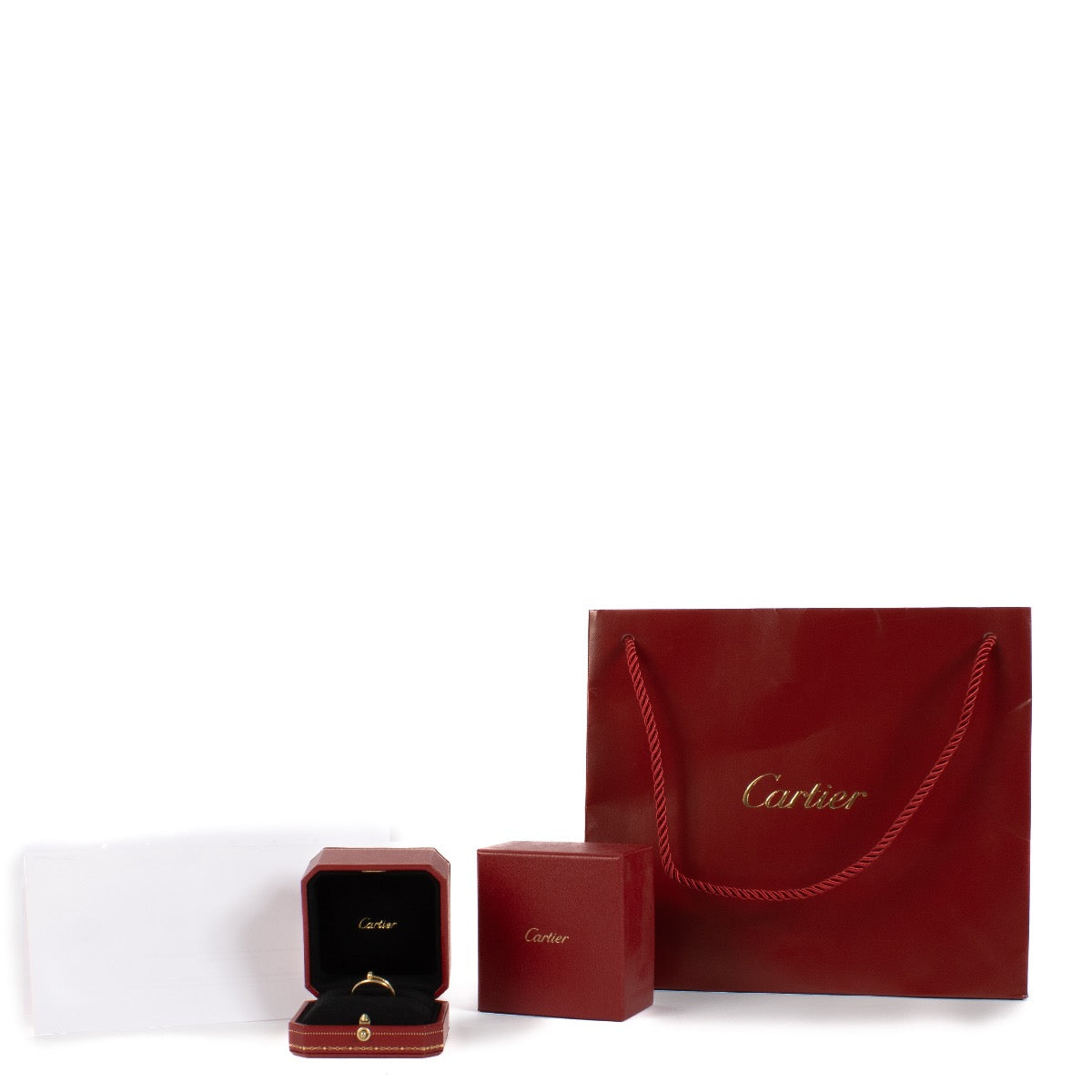 Shop safe online at Labellov in Antwerp, Brussels and Knokke this 100% authentic second hand Cartier Gold Small Juste Un Clou Ring - size 57