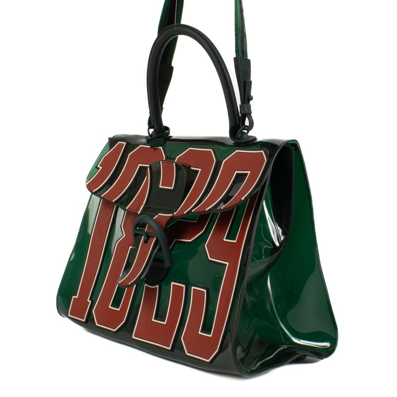 Shop safe online at Labellov in Antwerp, Brussels and Knokke this 100% authentic second hand Delvaux Green Limited Edition Hero Brillant