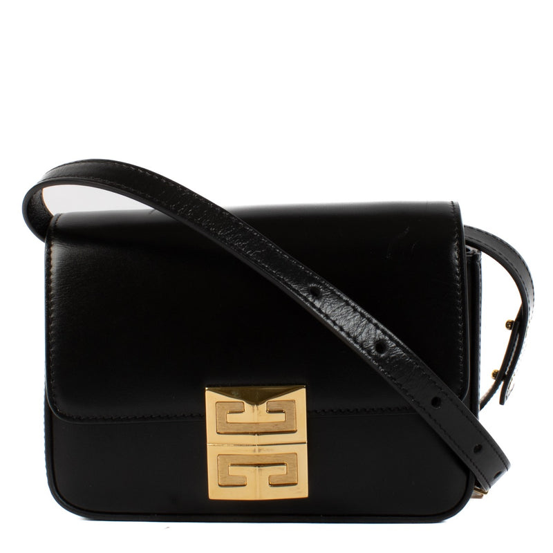 Shop safe online at Labellov in Antwerp, Brussels and Knokke this 100% authentic second hand Givenchy Black Box Calfskin Small 4G Crossbody Bag