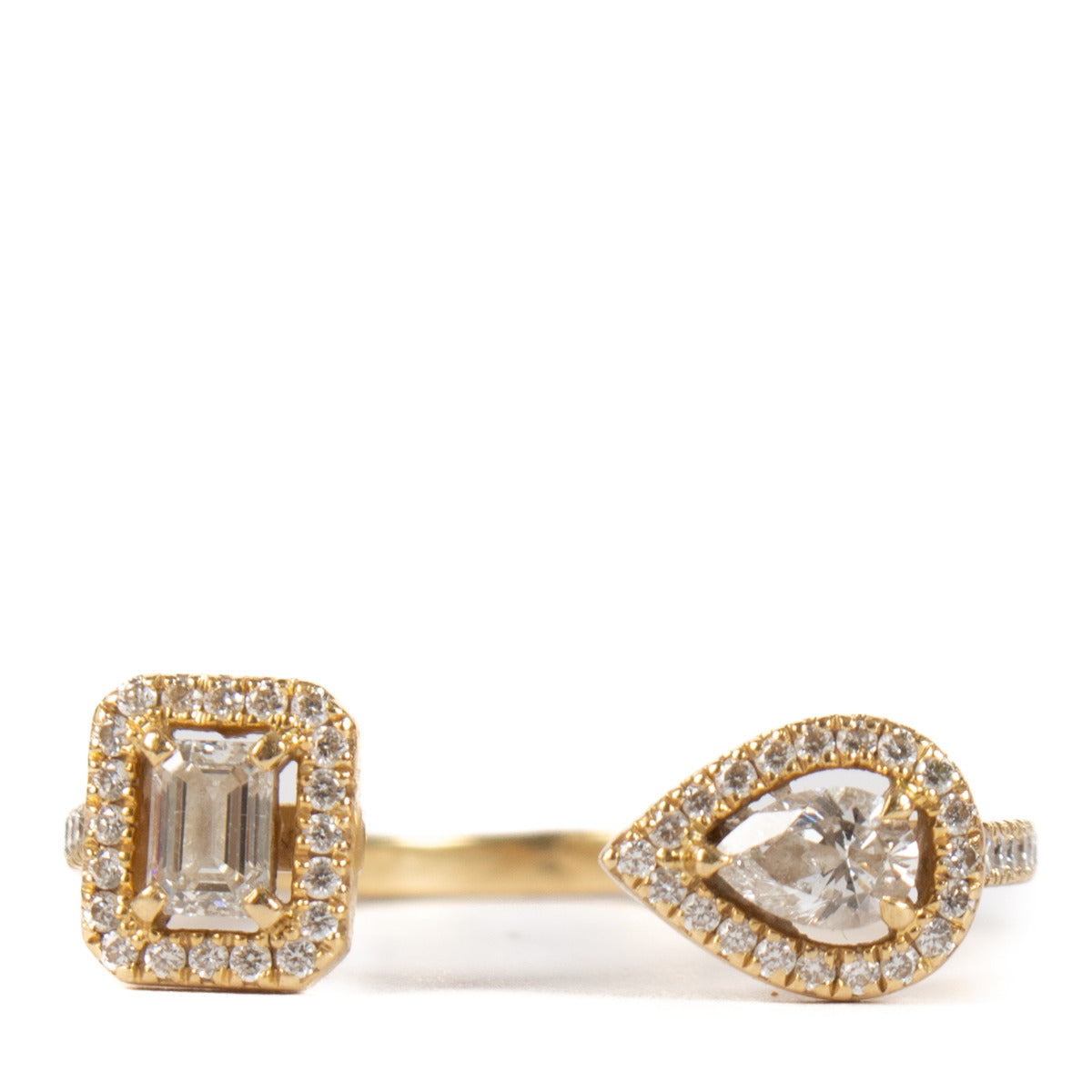 Messika Yellow Gold/Diamond My Twin Toi & Moi Ring - Size 53.5 for the best price at Labellov secondhand luxury in Antwerp, Brussels, Knokke.