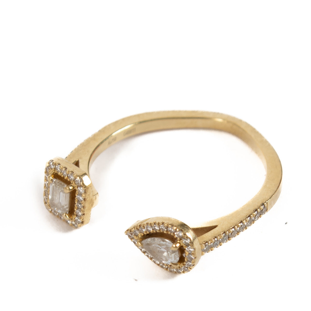 Bague Messika My Twin Toi & Moi en or jaune et diamants - Taille 53,5