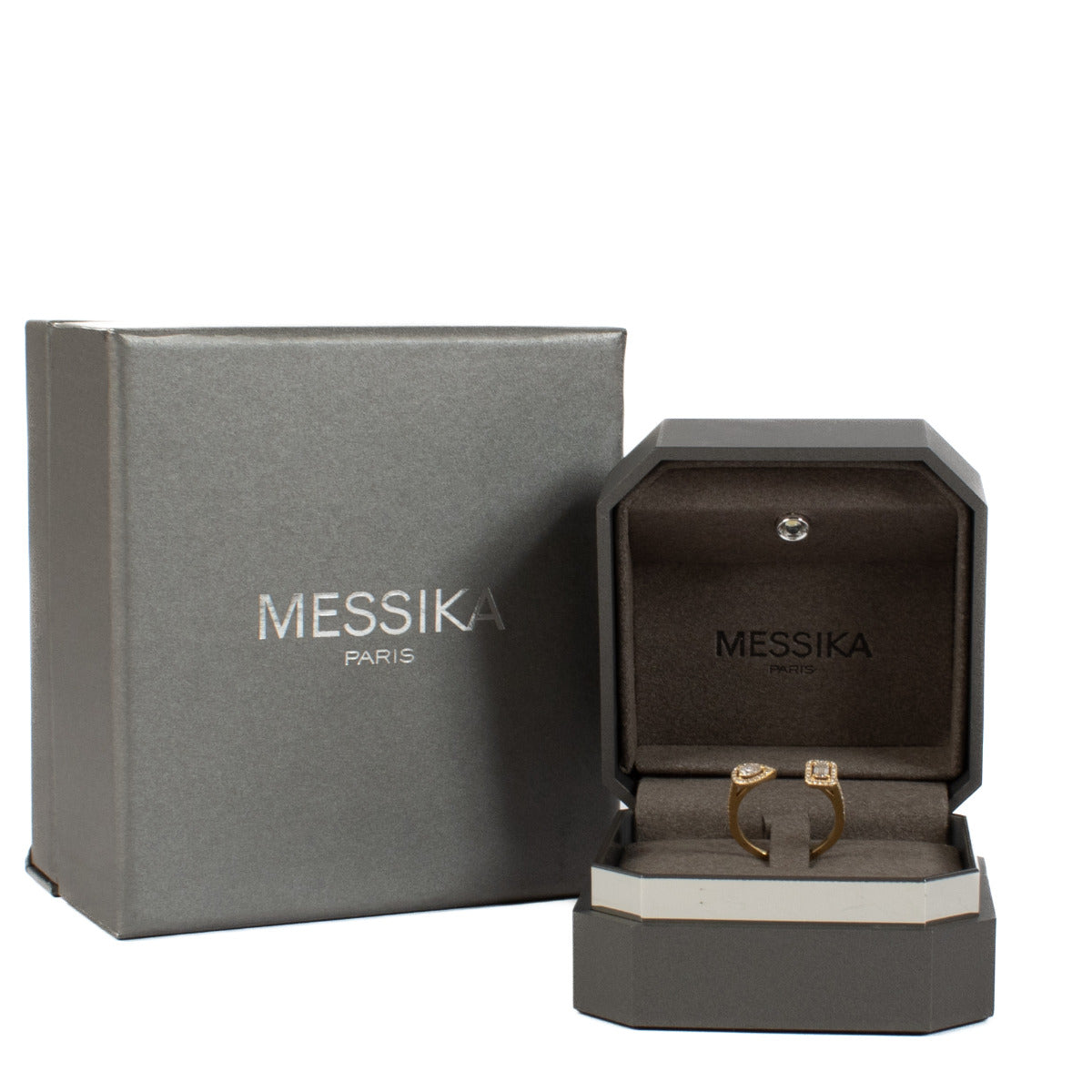 Messika Yellow Gold/Diamond My Twin Toi & Moi Ring - Size 53.5