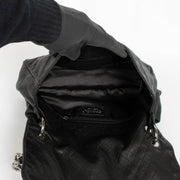 Authentic pre-loved Chanel Black Lambskin Chain Flap Shoulder Bag on Labellov.com