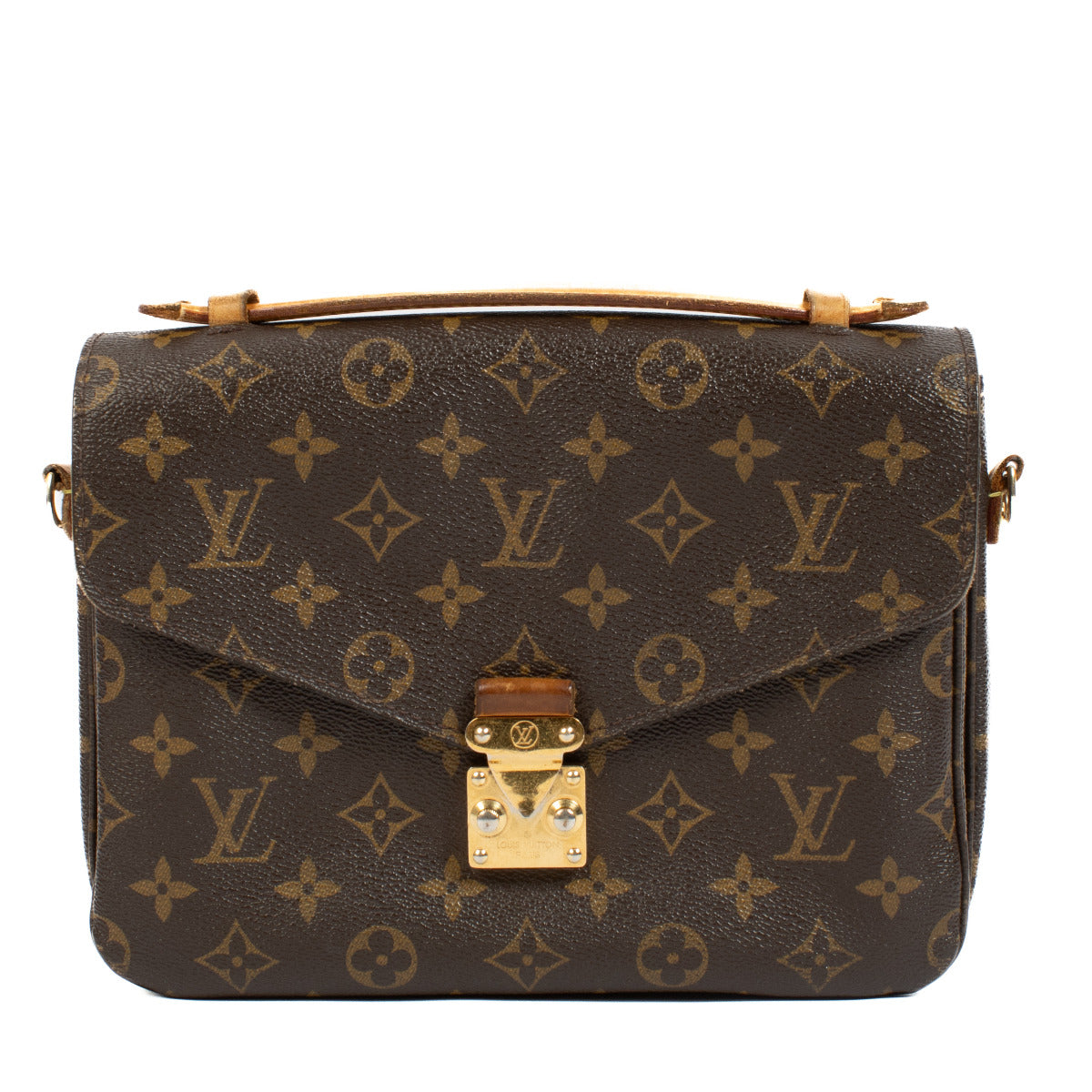 Are you looking for an authentic designer Louis Vuitton Monogram Pochette Metis Crossbody Bag? We buy and sell your preloved and brand new designer bags.