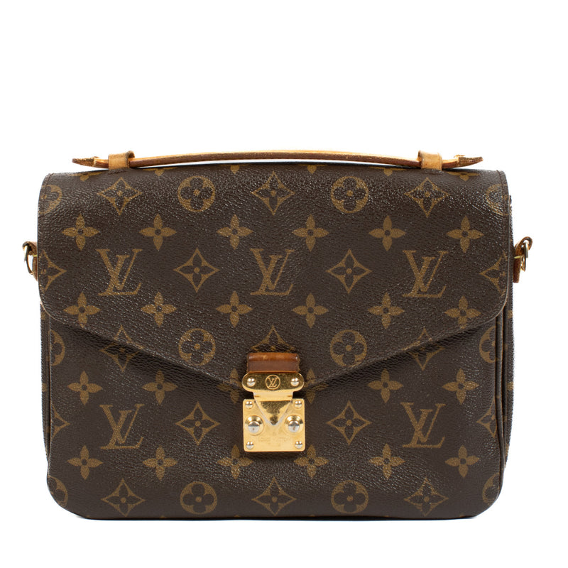 Are you looking for an authentic designer Louis Vuitton Monogram Pochette Metis Crossbody Bag? We buy and sell your preloved and brand new designer bags.