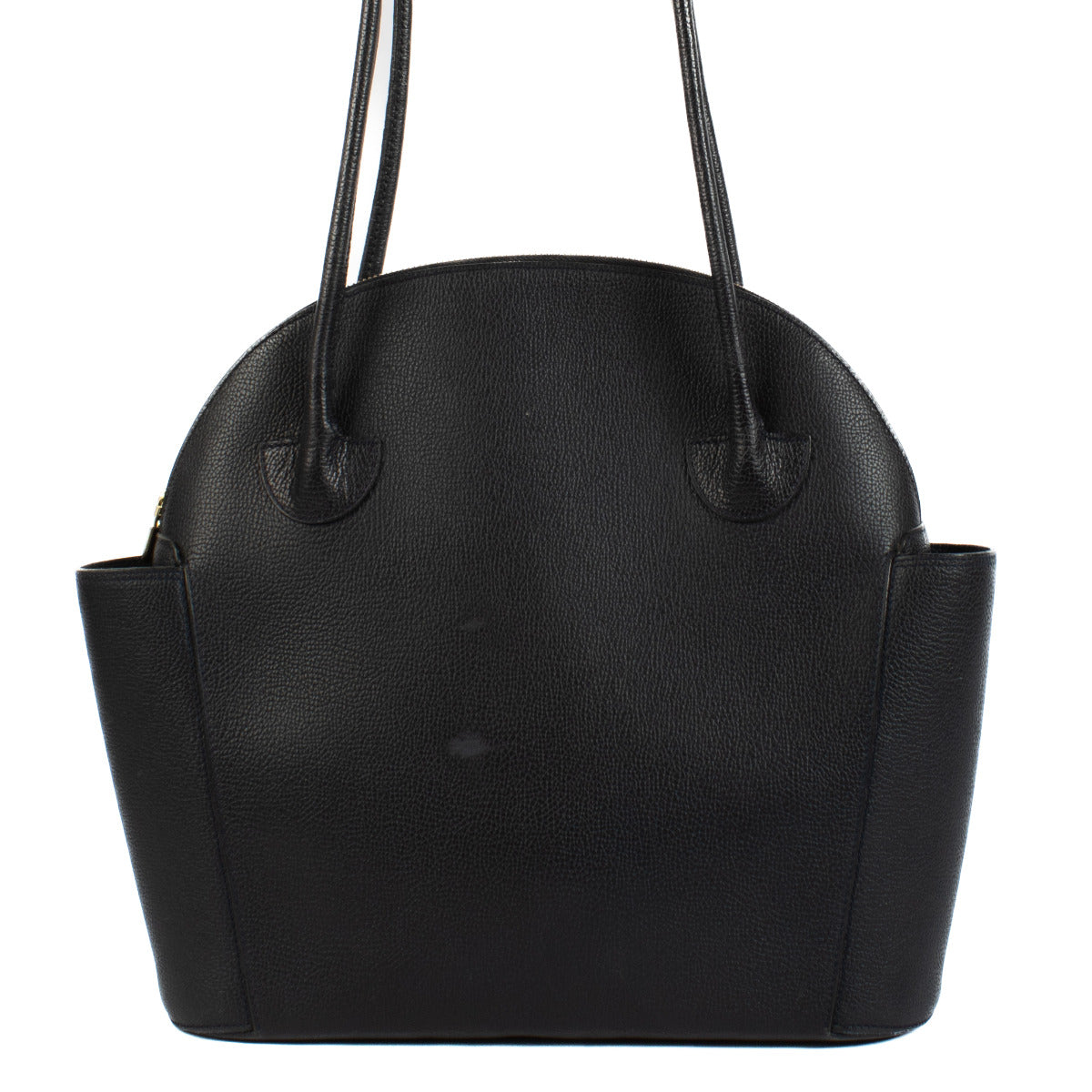 Delvaux Blue Leather Mousson Top Handle Bag