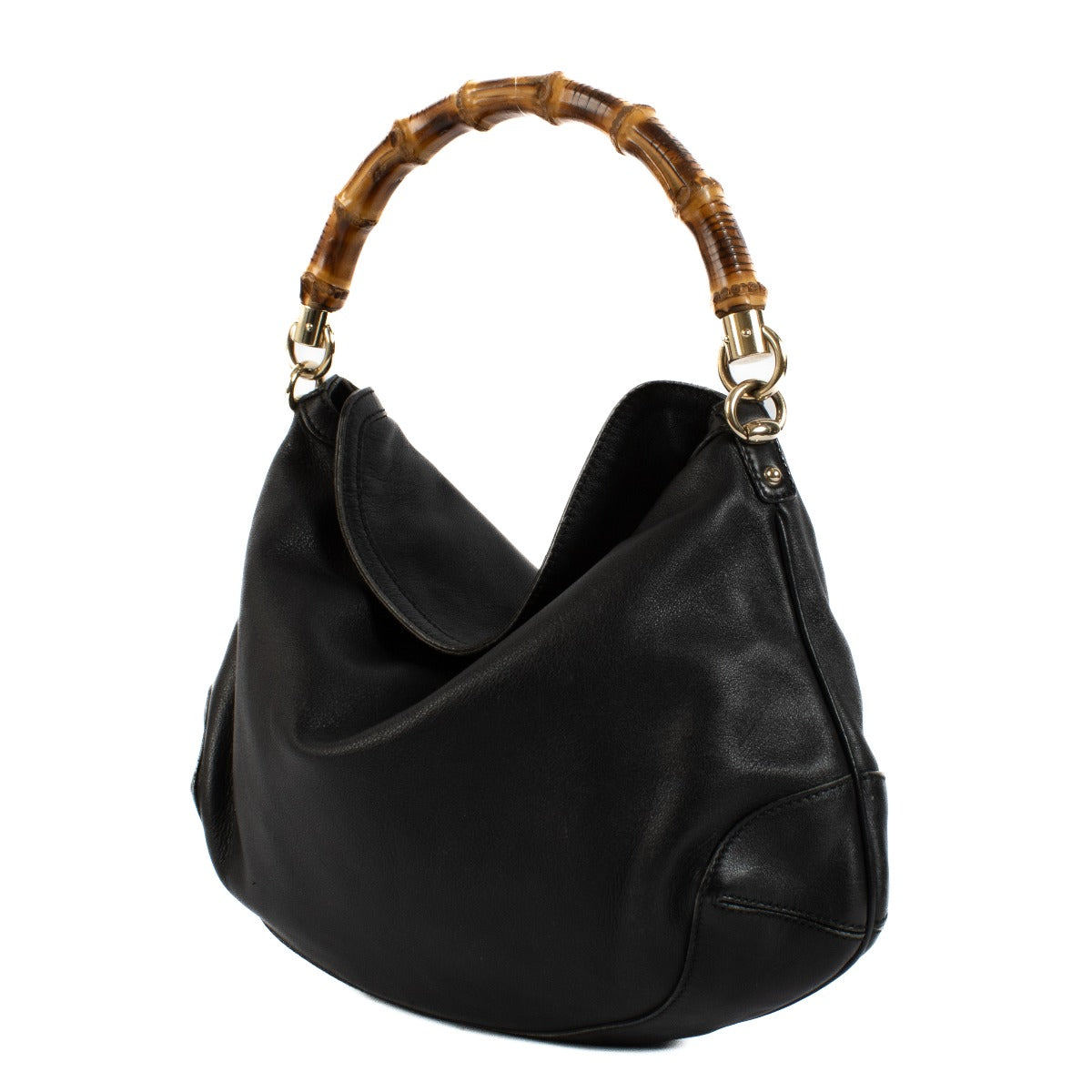 Shop 100% authentic Gucci Black Leather Diana Bamboo Top Handle Bag at Labellov.com.