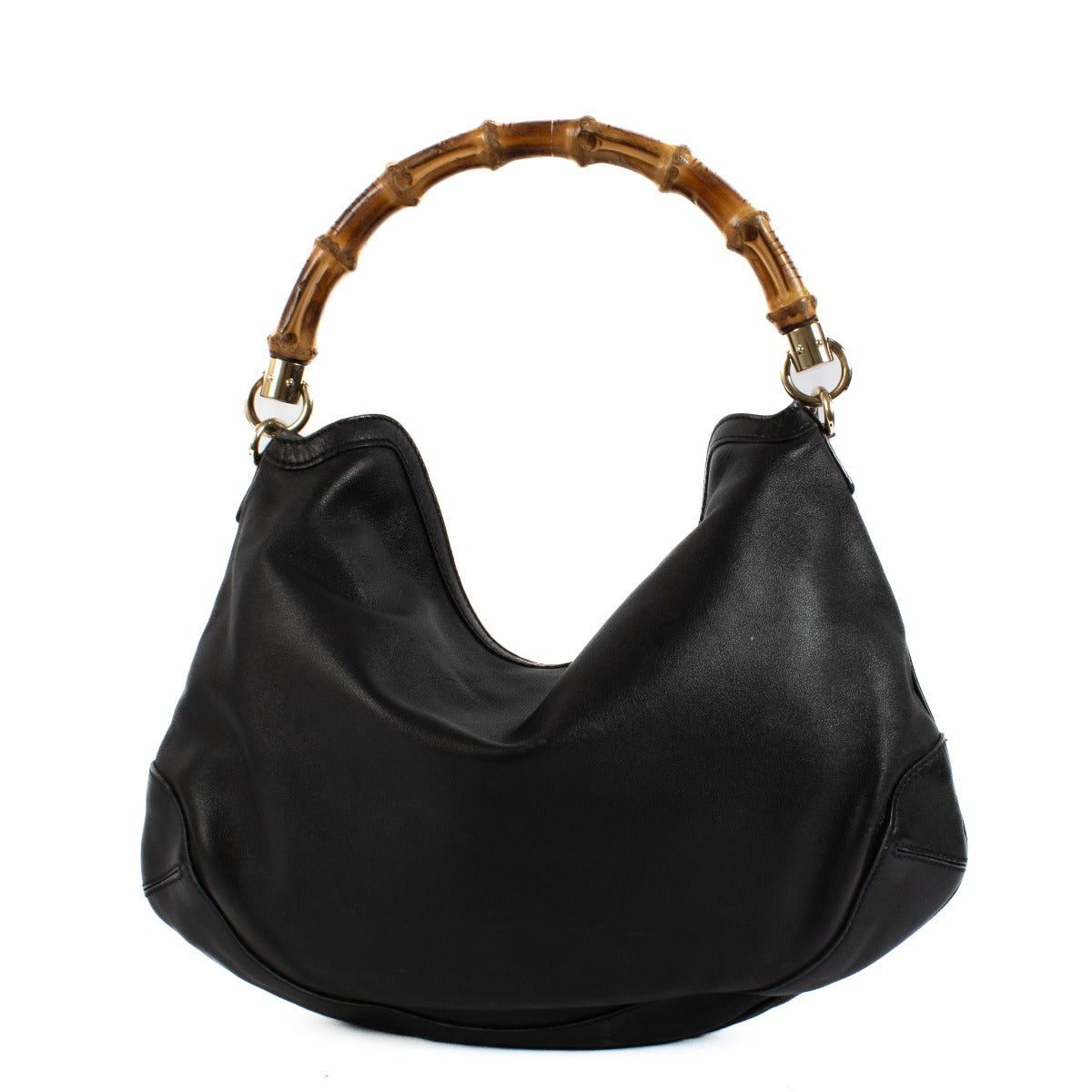 Shop 100% authentic Gucci Black Leather Diana Bamboo Top Handle Bag at Labellov.com.