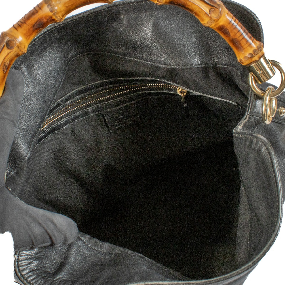 Shop 100% authentic Gucci Black Leather Diana Bamboo Top Handle Bag at Labellov.com.