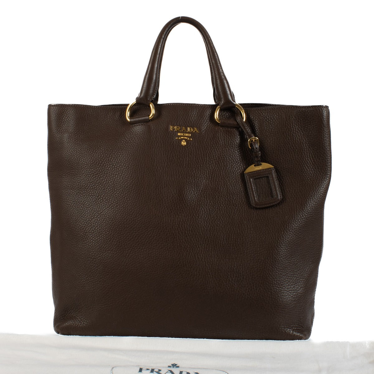 Shop 100% authentic Prada Brown Leather Tote Bag at Labellov.com.