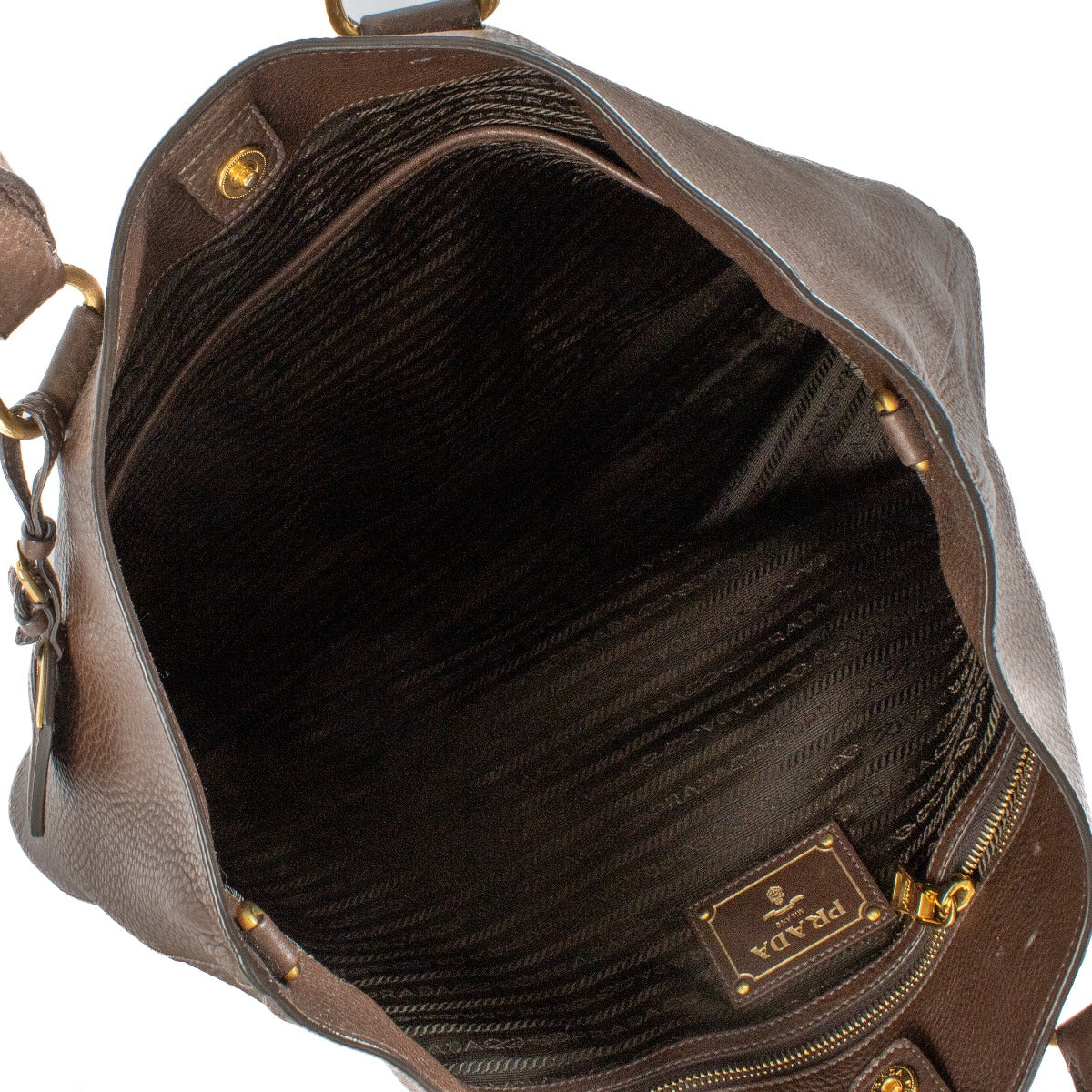 Shop 100% authentic Prada Brown Leather Tote Bag at Labellov.com.