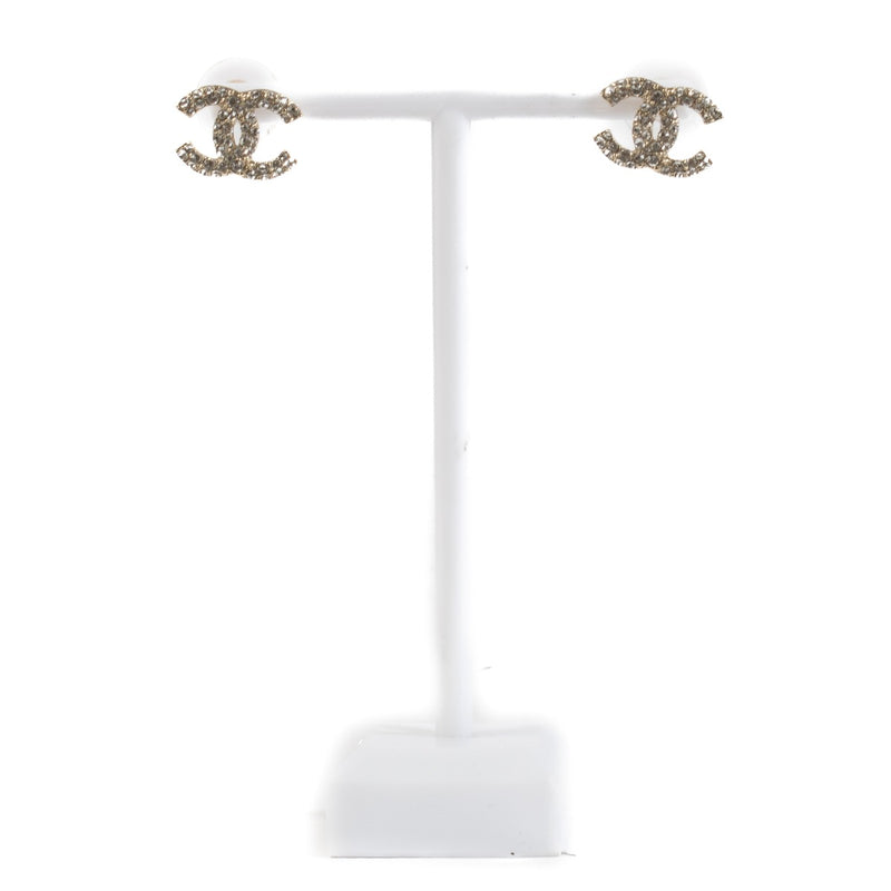 Chanel 20C Crystal CC Earrings