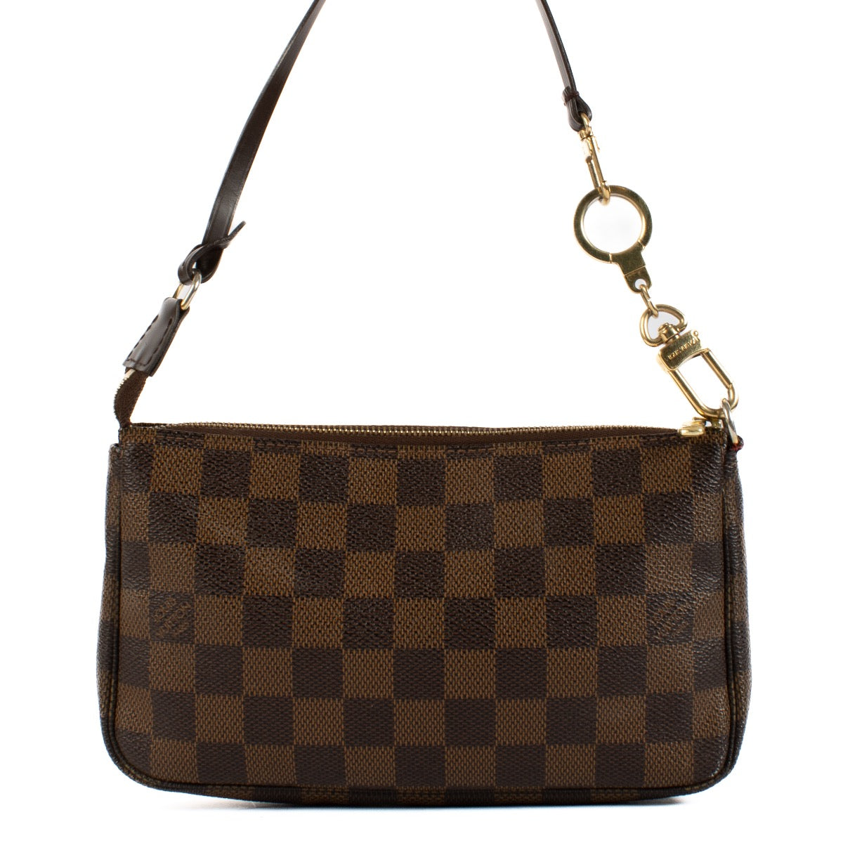 Shop safe online at Labellov in Antwerp, Brussels and Knokke this 100% authentic second hand Louis Vuitton Damier Ebene Pochette Accessoires