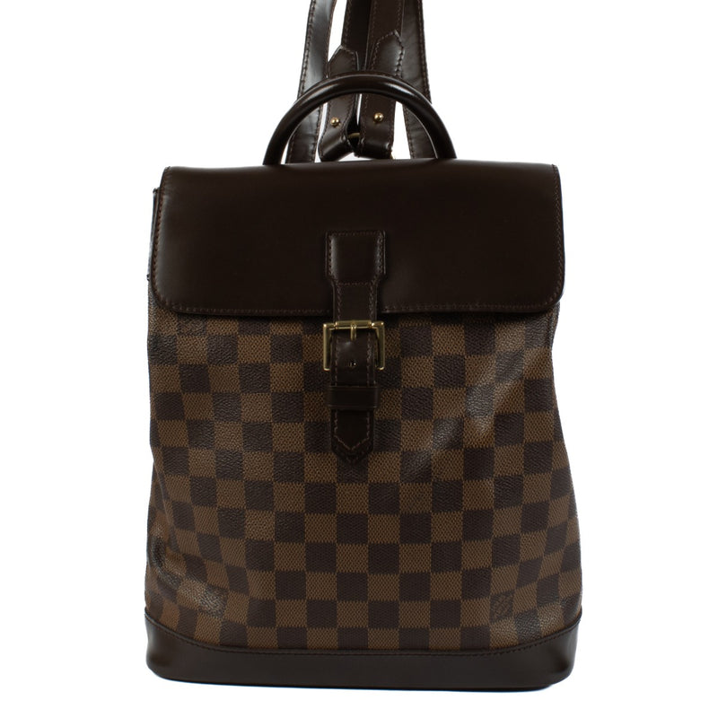 Louis Vuitton Damier Ebene Canvas Soho Backpack