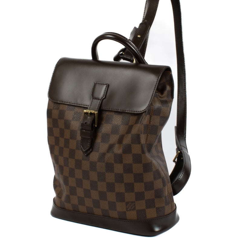 Louis Vuitton Damier Ebene Canvas Soho Backpack
