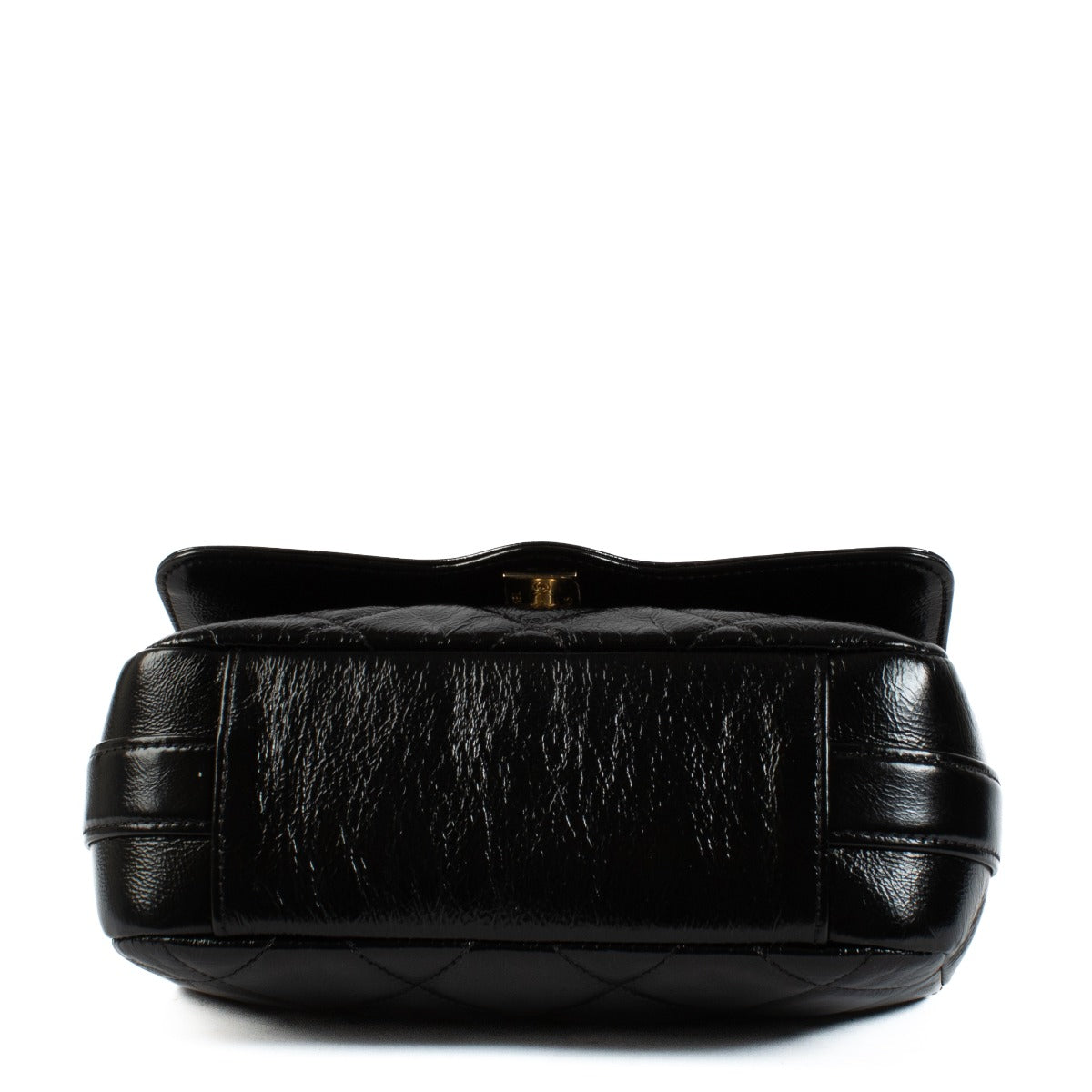 Chanel Zwart Glanzend Kalfsleer Mini Flap Bag