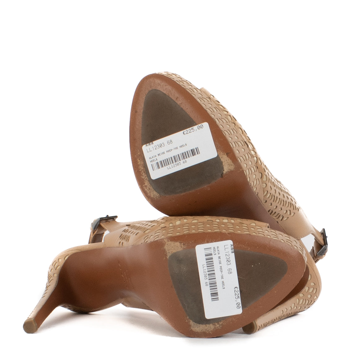 shop 100% authentic second hand Alaïa Beige Peep-Toe Heels - Size 38 1/2 on Labellov.com